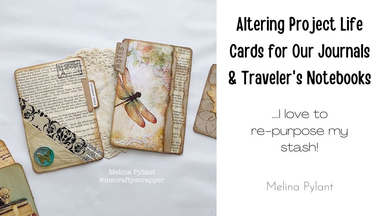 DOUBLE SIDED POCKET CARDS | RE-PURPOSING PROJECT LIFE CARDS FOR JOURNALS | TRAVELER'S NOTEBOOKS