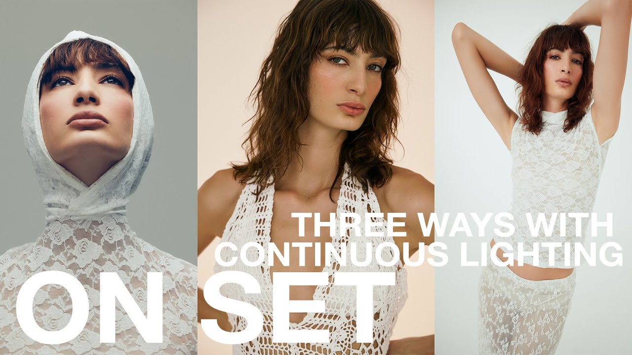 Simple 2 Light Studio Setups | Photographing a Fashion Editorial 3 Ways With Continuous Lighting