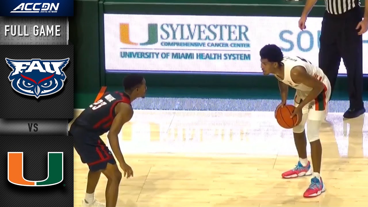 Florida Atlantic vs. Miami Full Game | 2019-20 ACC Men's Basketball