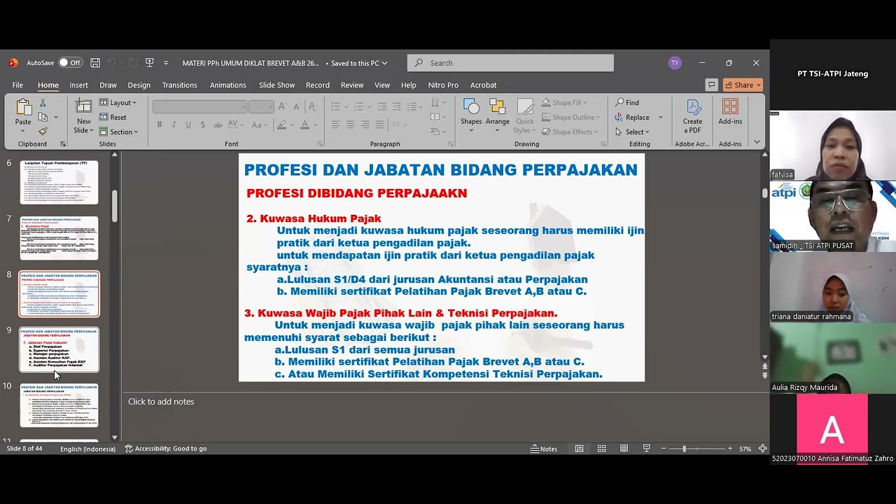 DIKLAT BREVET PAJAK AB & CTT, UMKU || PAJAK PENGHASILAN