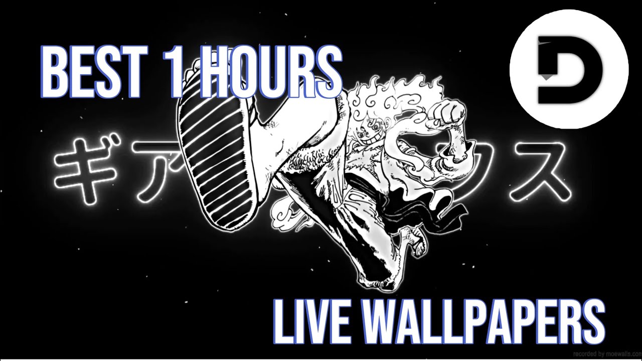 black and white luffy gear 5 Live Wallpaper 4K quality