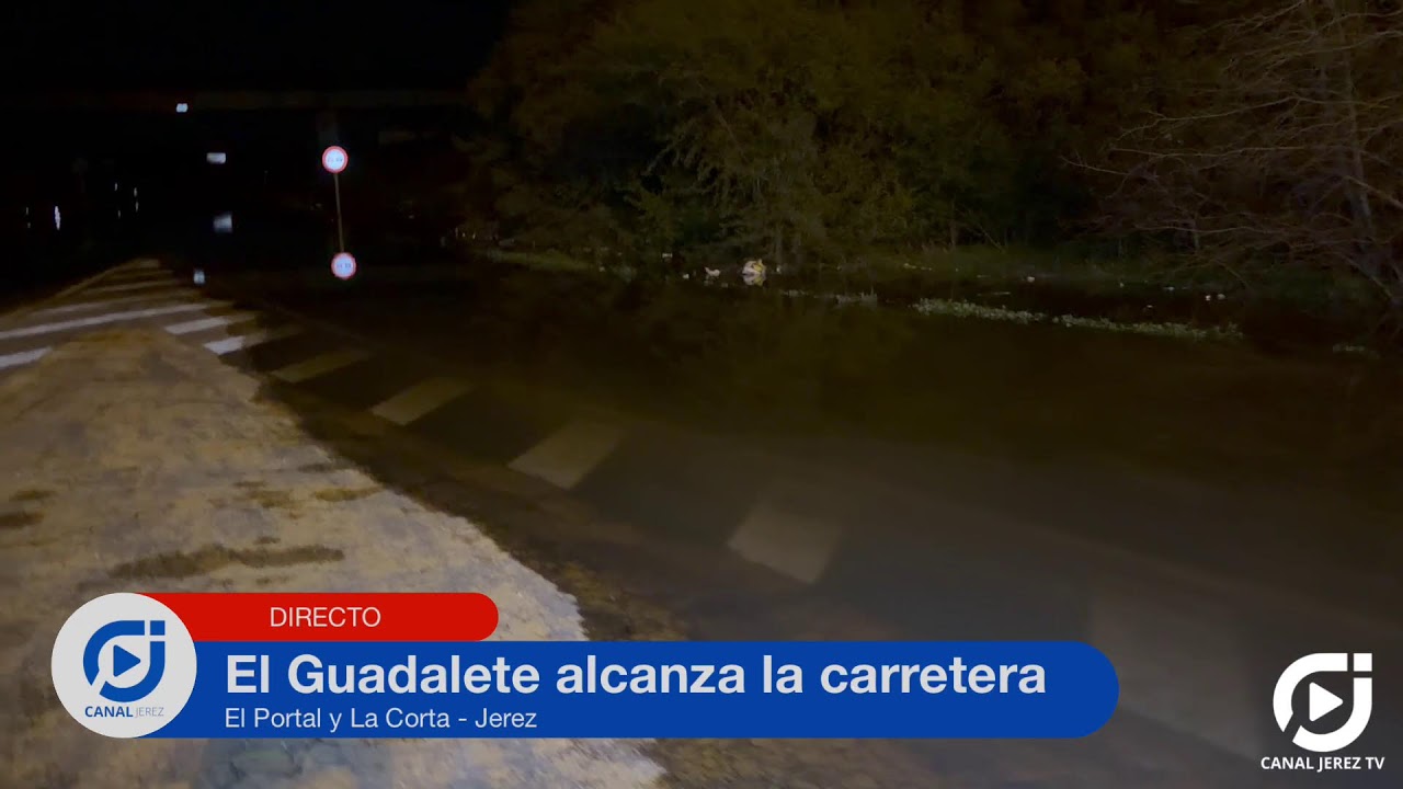 EL RÍO GUADALETE ALCANZA LAS CARRETERAS EN EL PORTAL Y LA CORTA