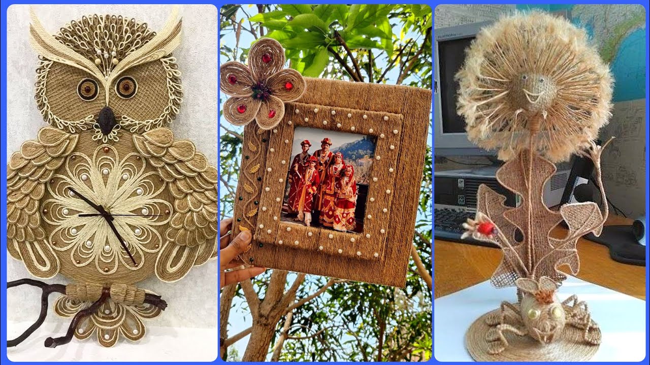 Best DIY Jute Rope Crafts | Owl Wall Hanging, Photo Frame & Unique Handmade Decor