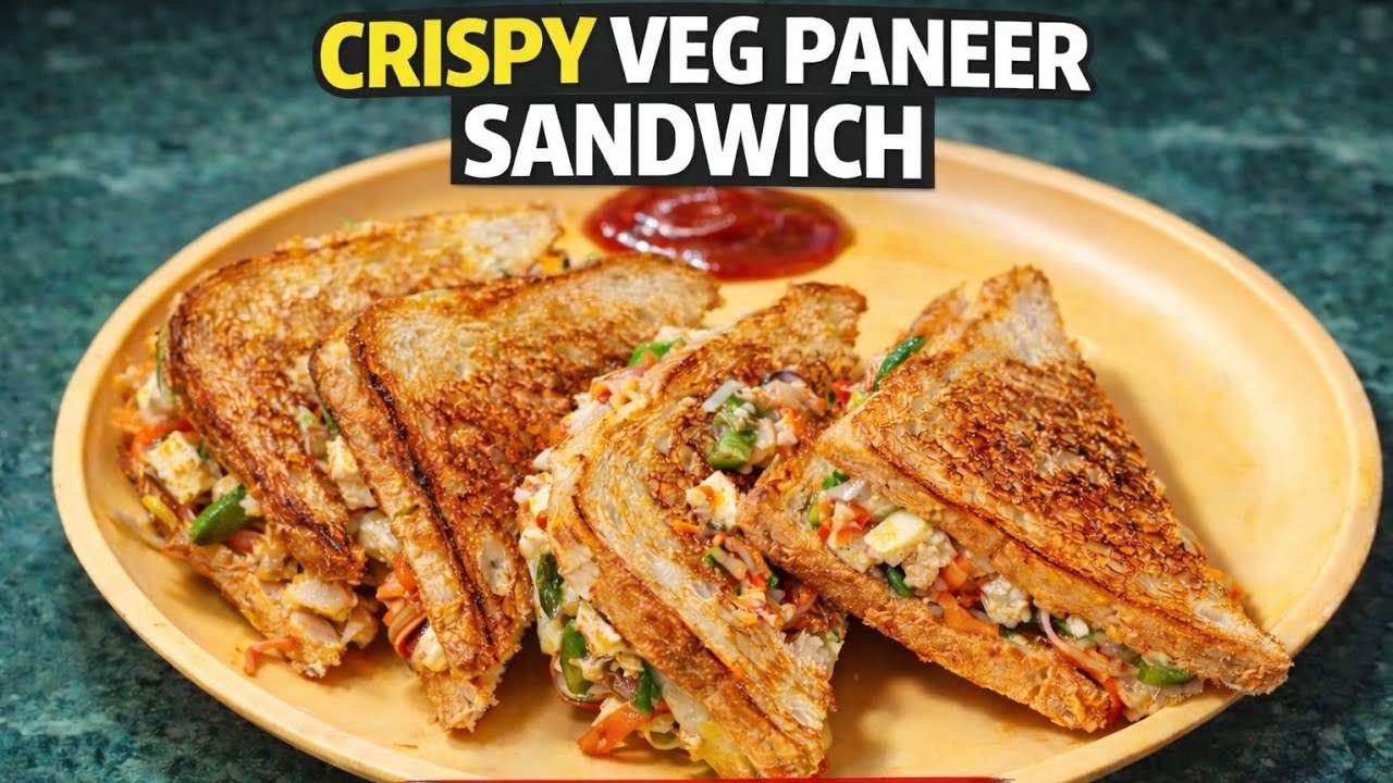 Would u try this crispy panner sandwich 🥪🤤