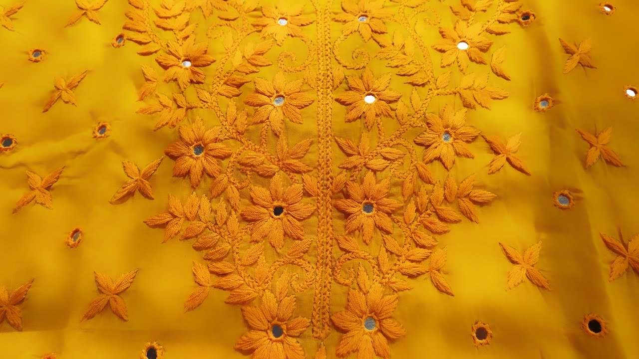 Hand embroidery|Fulkari dress in Bangladesh|phulkari suit|پھلکاری سوٹ|হাতের কাজের জামার ডিজাইন