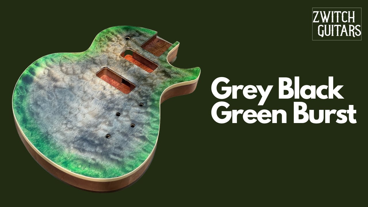 How to: Black gray green burst on quilted maple