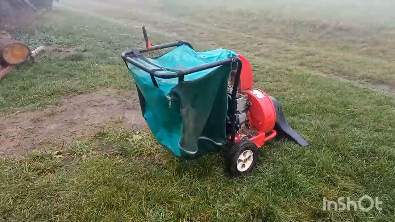 benzínový vysavač a drtič listí