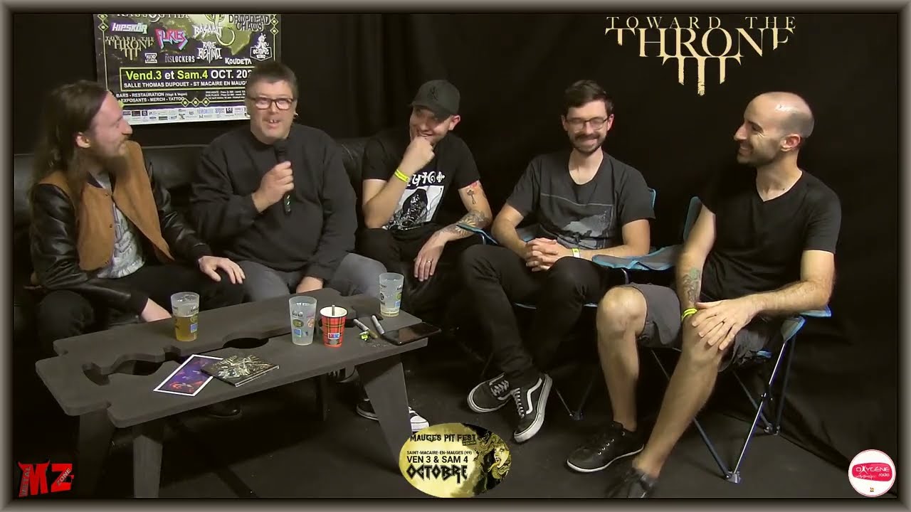 METAL ZONE Oxygène Radio - L'interview de TOWARD THE THRONE au MPF IV à ST MACAIRE (49) - 03/10/2025