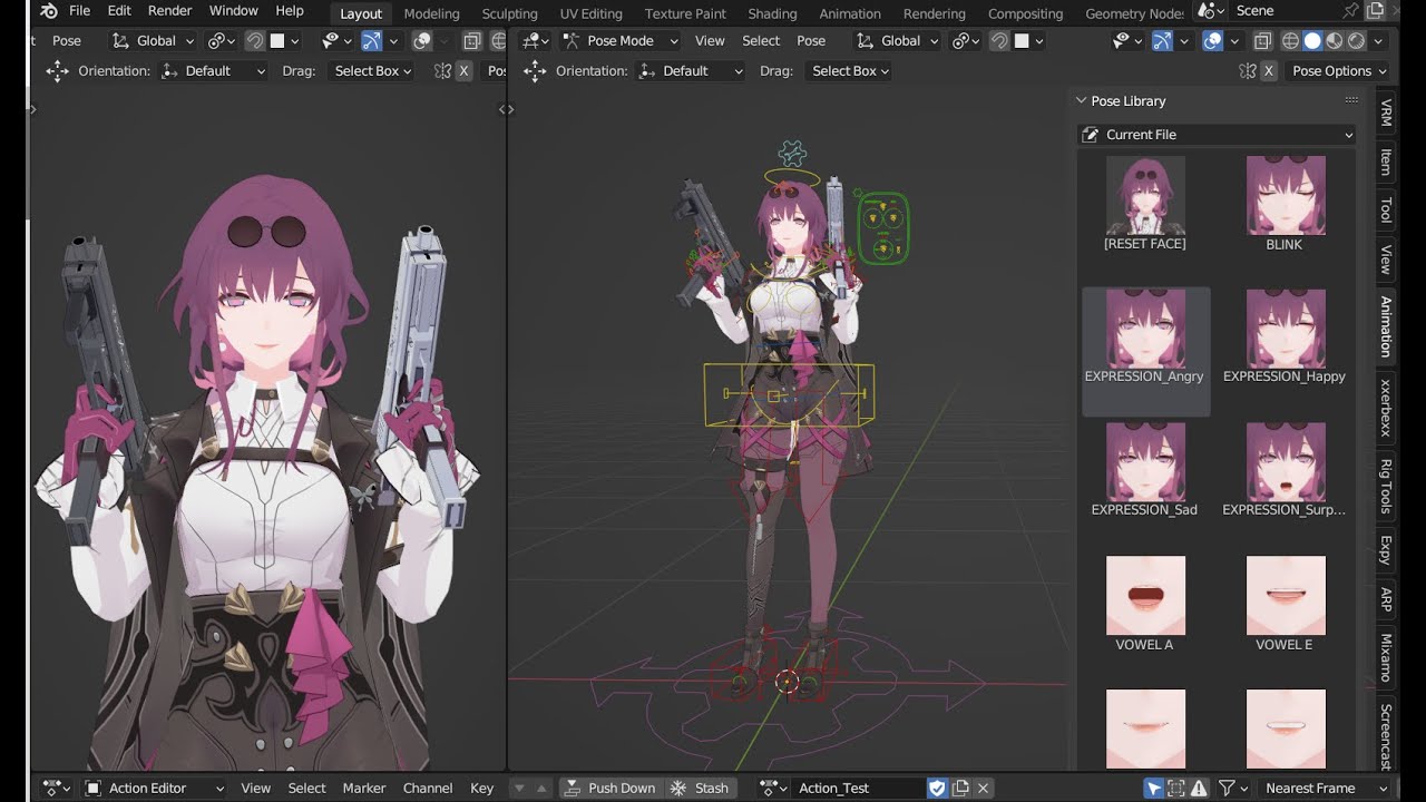 BLENDER Rigged Character [Kafka]