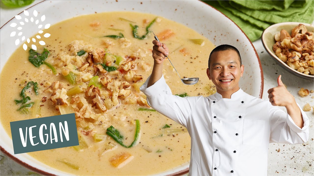 Schön cremig 🥘 | Linsensuppe mit Reis – asiatisch