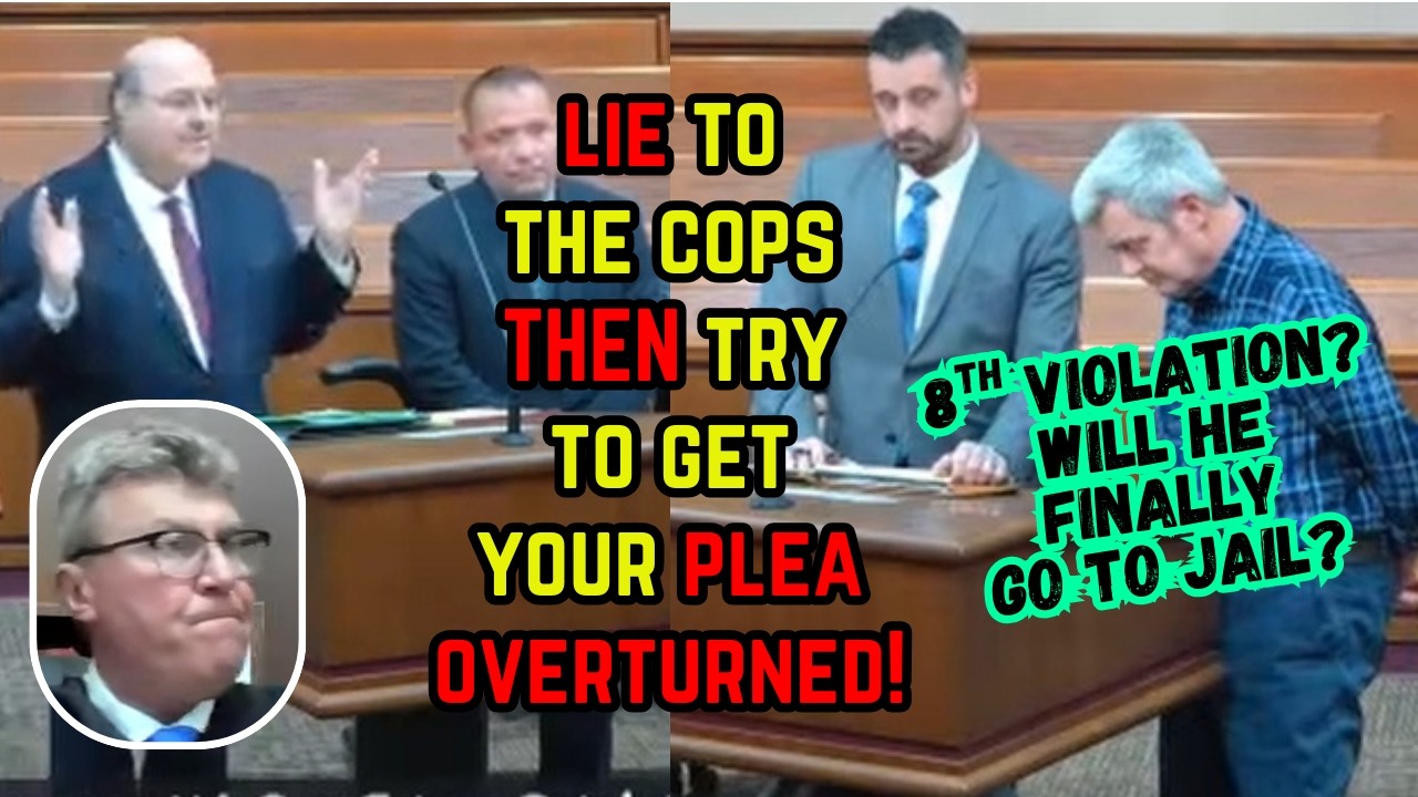 LIE to the Cops THEN Try to Get Plea Overturned?  PLUS...is Defendant's EIGTH Violation Earn Jail?