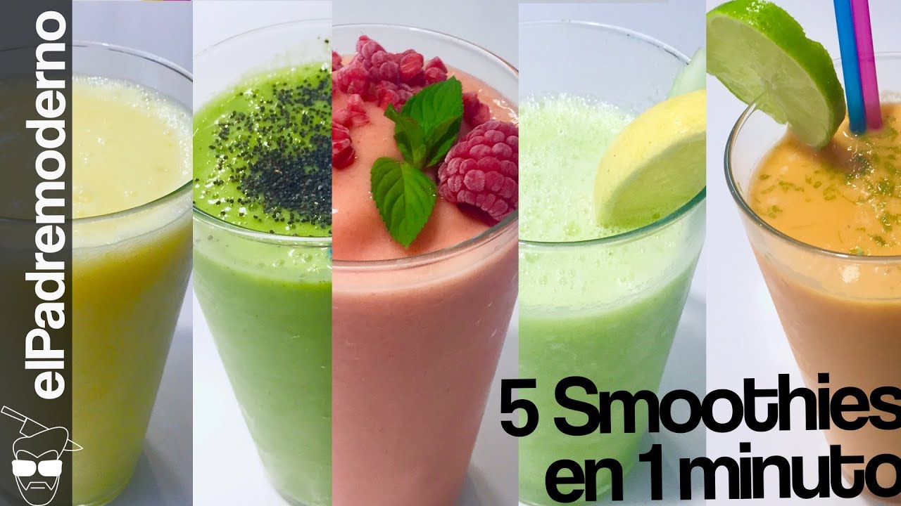 5 Recetas de SMOOTHIES de FRUTAS muy fáciles