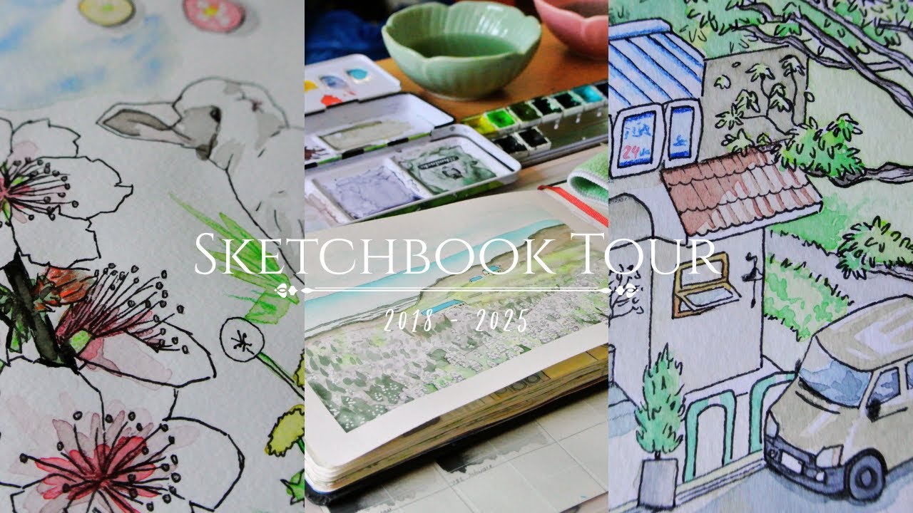 Finishing my sketchbook (2018-2025) - Ugly pages, empty spaces & finding my creative Mojo again