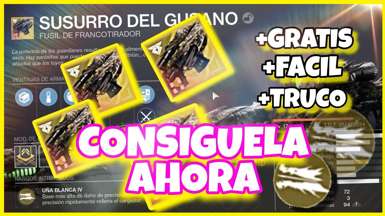 🔥COMO CONSEGUIR SUSURRO DEL GUSANO SIN NECESIDAD DE MANOS HAZLO YA! - Destiny 2 #destiny2