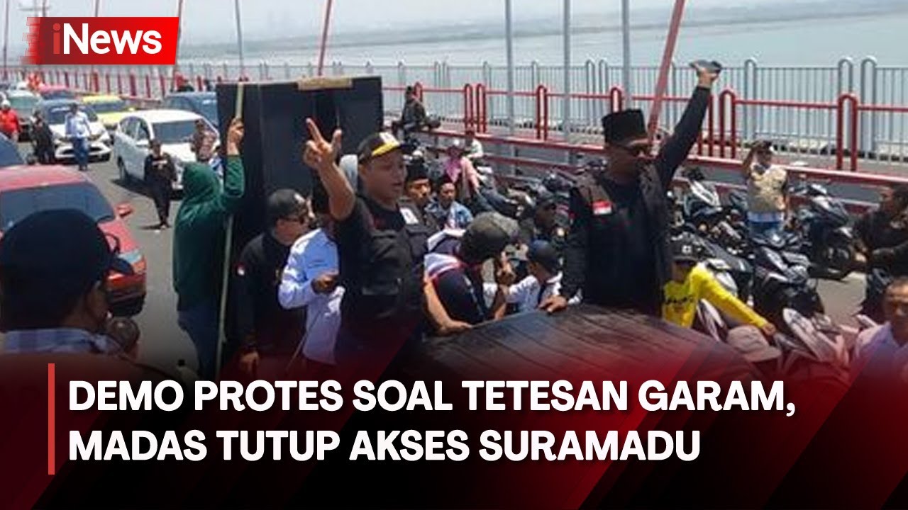 Banyak Laka Akibat Tumpahan Garam dari Truk, Ormas Madura Asli Tutup Akses Suramadu