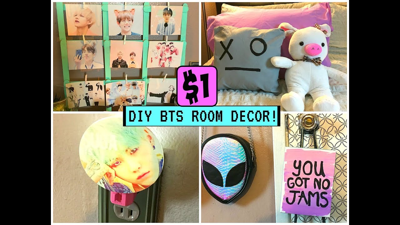 DIY $1 KPOP BTS ROOM DECOR!