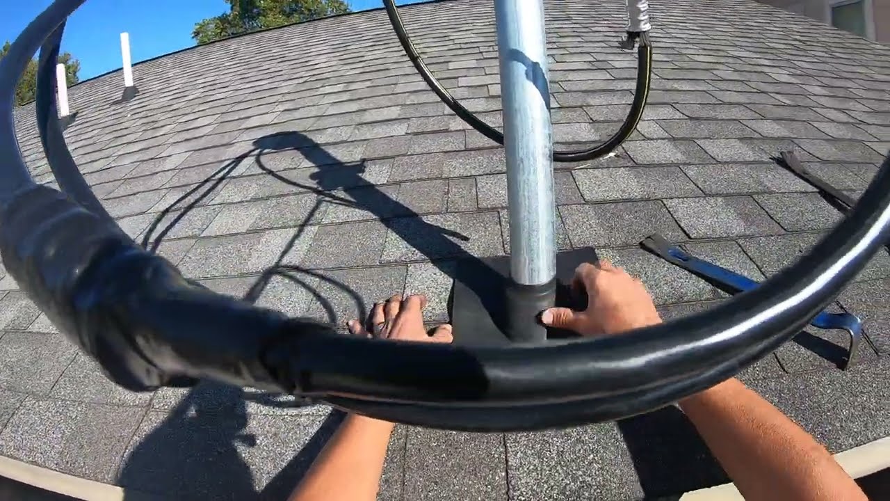 DIY Roof electrical riser pole boot install 10-10-24