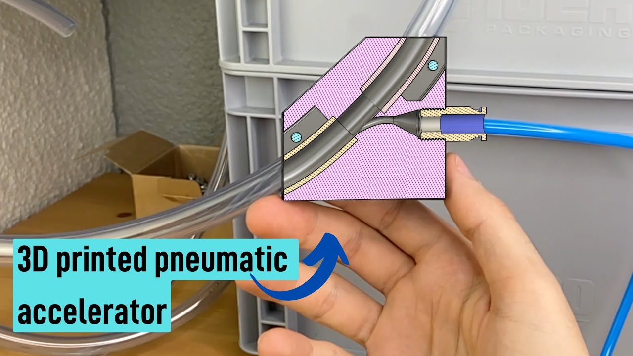 A pneumatic accelerator for screws - 3d printed automation #004