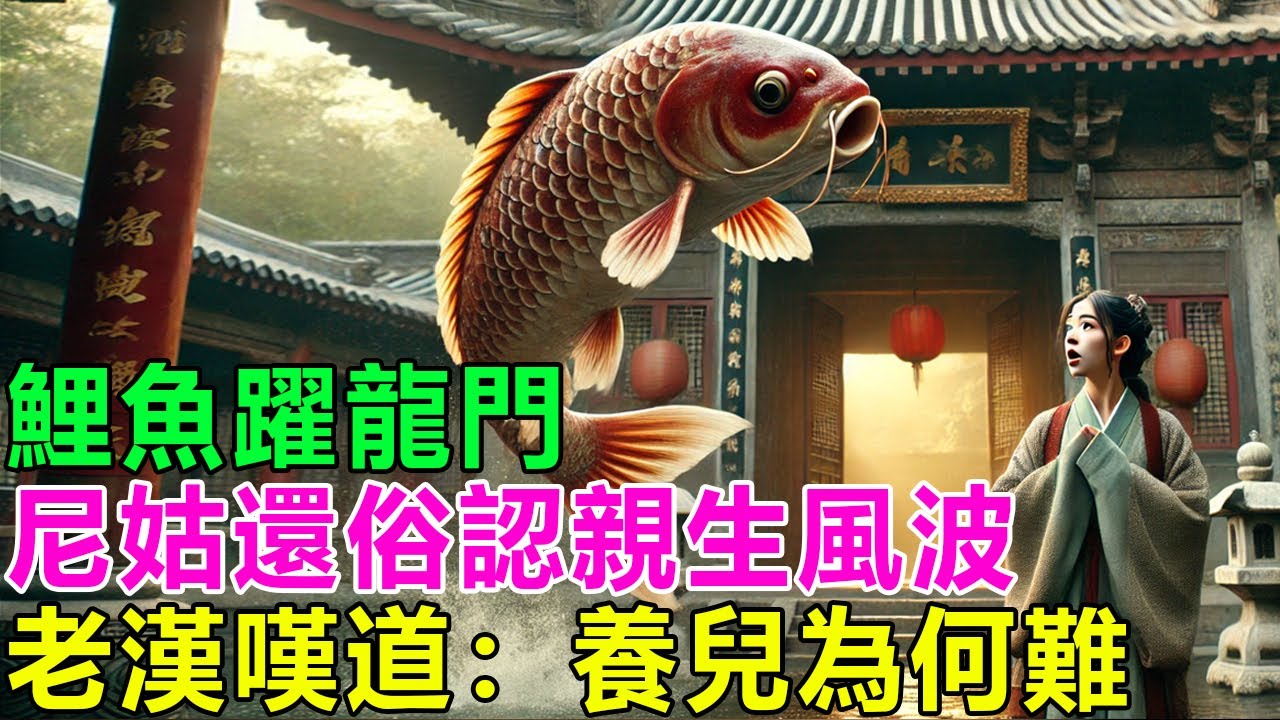 民間故事：鯉魚躍龍門，尼姑還俗認親生風波，老漢嘆道：養兒為何難