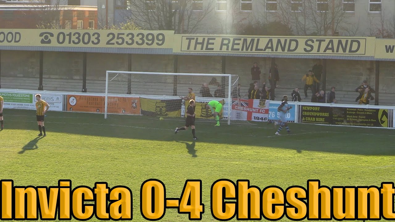 Highlights | Folkestone Invicta 0-4 Cheshunt | Pitching In Isthmian Premier Division