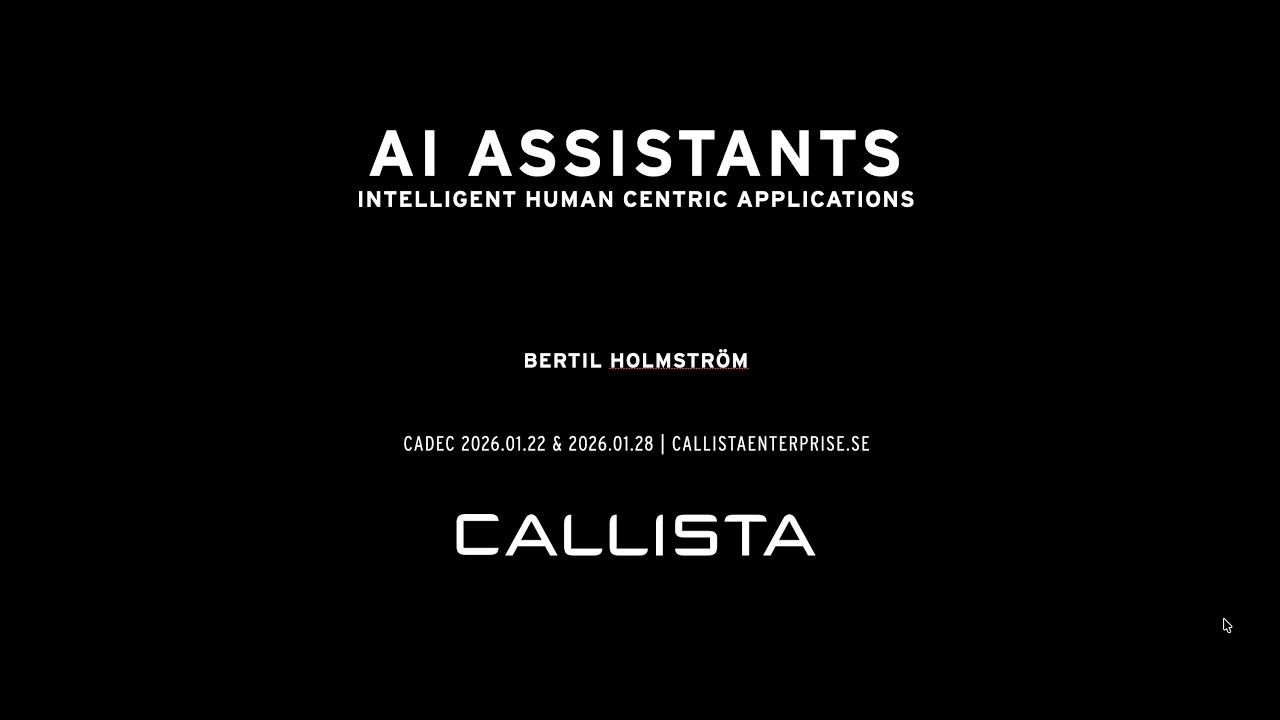 Cadec 2026 AI Assistants - Bertil Holmström