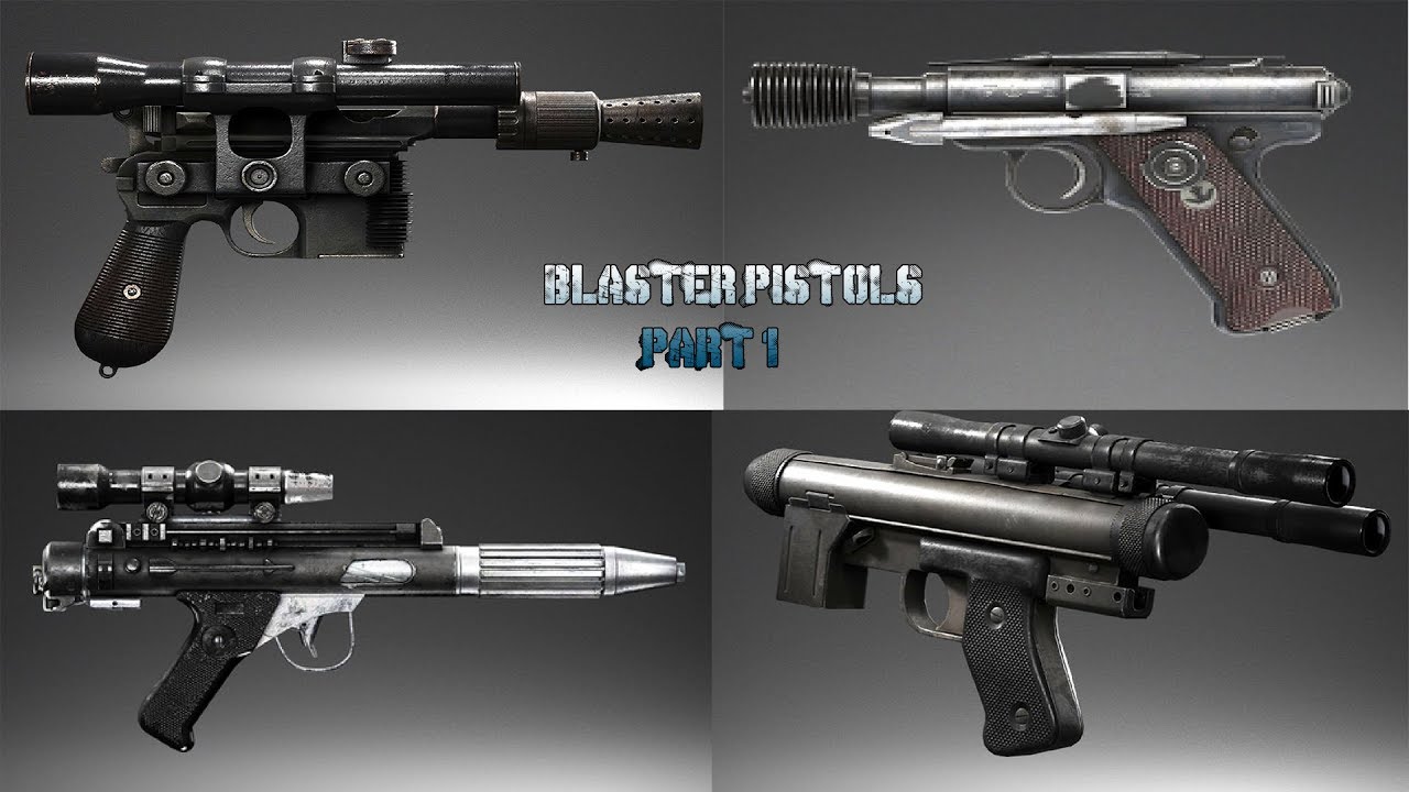 All Blaster Pistols Types Variants & Models in Star Wars (Canon) Pt.1 -The Original Trilogy