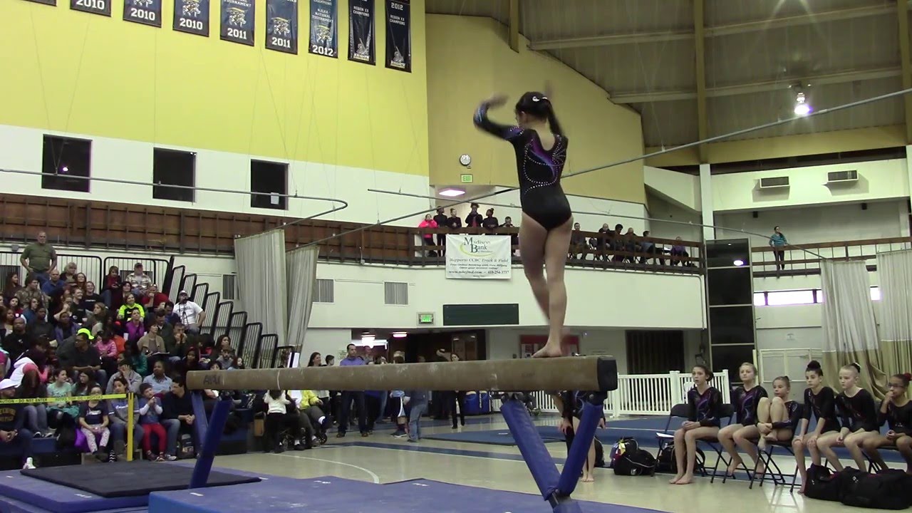 Level 4 Gymnastics - Beam 1: BCG Valentine Invitational - Session 6