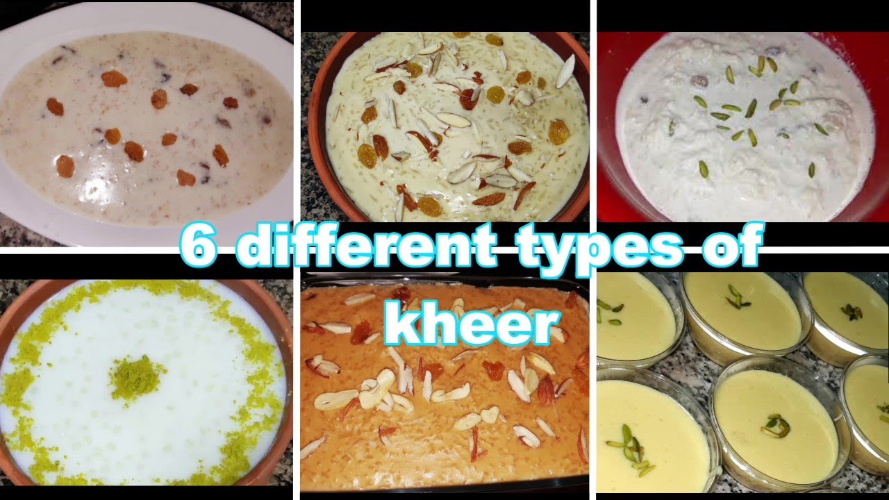 different types of kheer|6 alag tarah ki kheer recipe|kheer recipes|desserts recipe|alag alag recipe