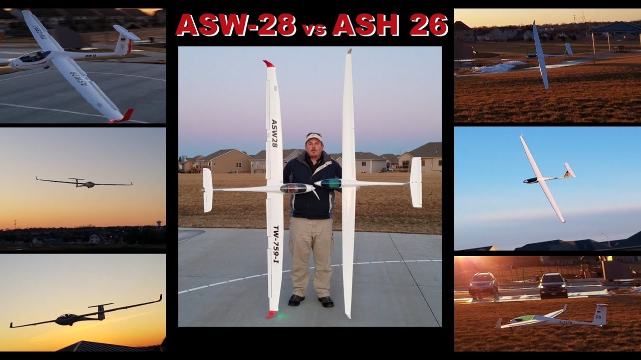 CMPro - ASH 26 vs Volantex / Lanyu - ASW-28 - Flight Comparison
