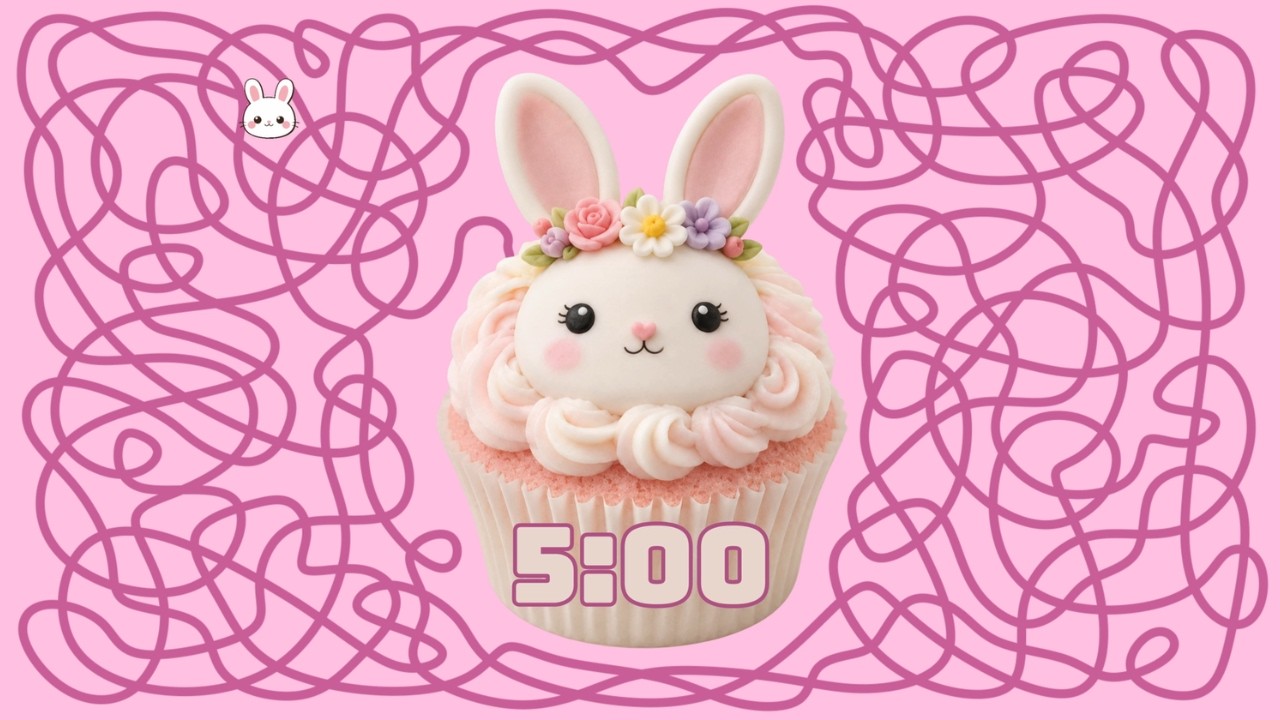 5 Minute Timer Bomb SPRING BUNNY CUPCAKE 🐰🧁