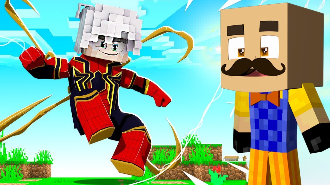 Minecraft მაგრამ Spiderman გავხდი!