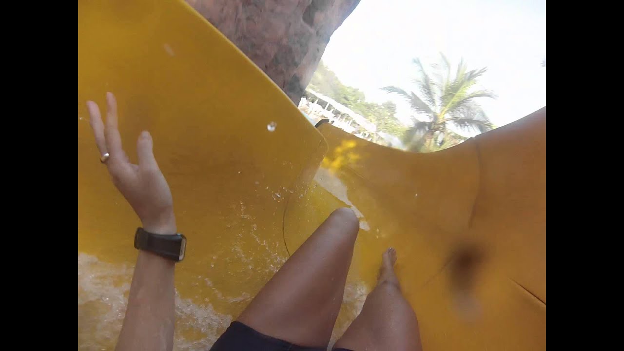 Water slide in Udon Thani, First time using the GoPro