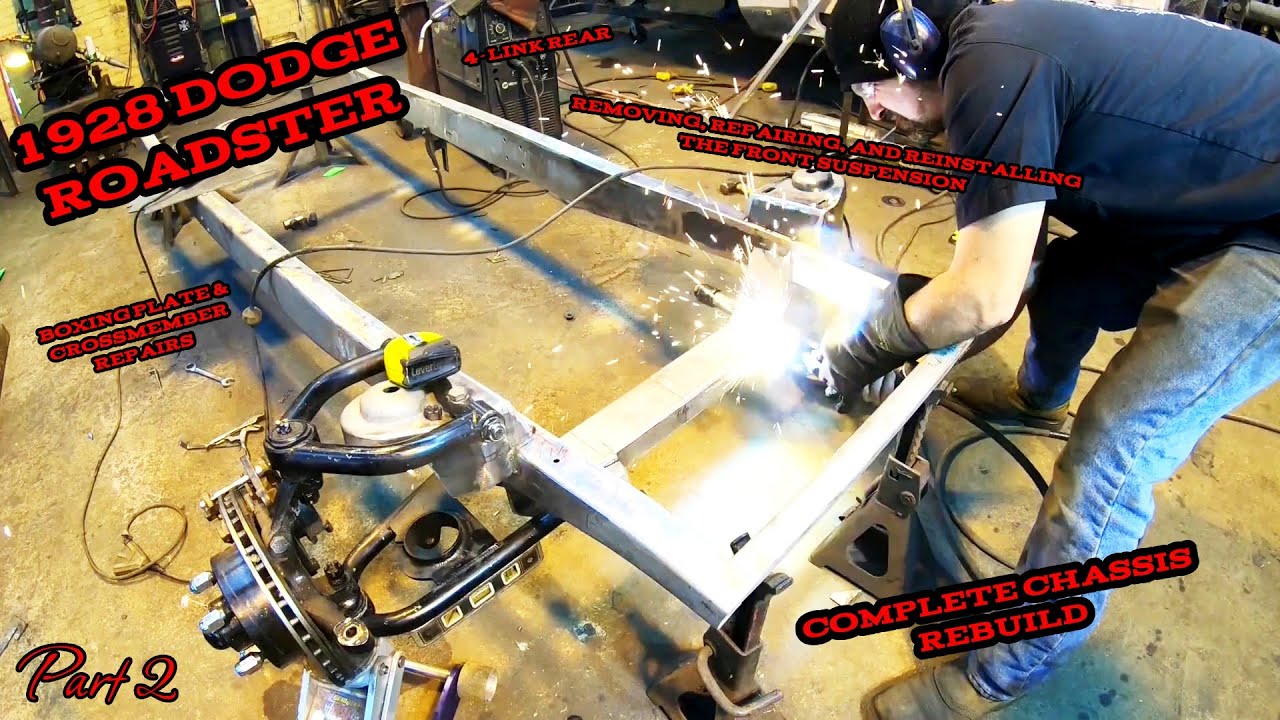COMPLETELY Rebuilding A TERRIBLY Built HOTROD Chassis-  Dodge Roadster Repair Part2