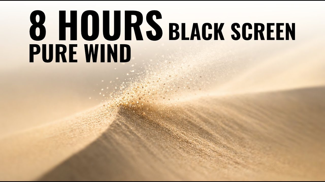 Pure Wind Sounds – 8 Hours Black Screen (3D Binaural) | Immersive Soundscapes