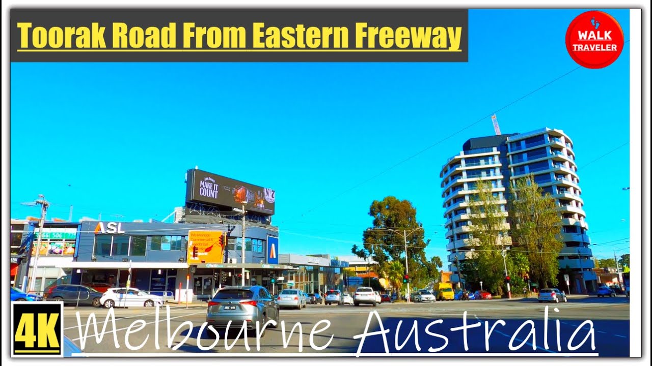 4K Driving To Toorak Road From Eastern Freeway (No Toll/ No pay) Melbourne Australia 2021