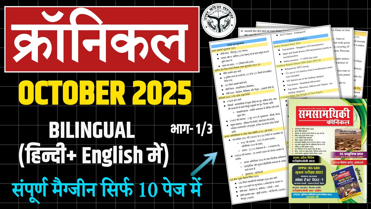 Chronicle + दृष्टि निरंतर October 2025 | chronicle october 2025 | Ro Aro Result | #uppcs