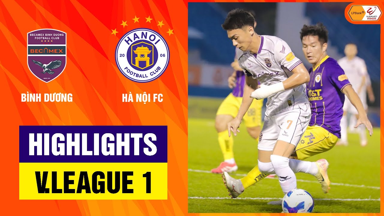 Highlights: B.Bình Dương - Hà Nội FC | Tuấn Hải rực sáng, chiến thắng áp đảo