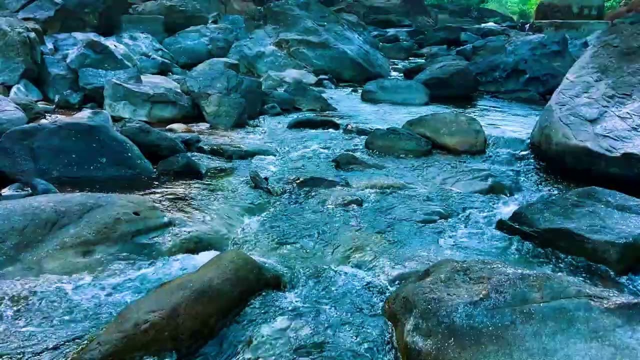 Meditation & Deep Sleep With Beautiful Piano Music, River Waterfall And Bitds Sound #027