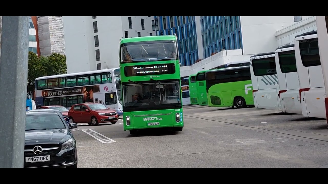 Buses leaving Bristol Bus Station 