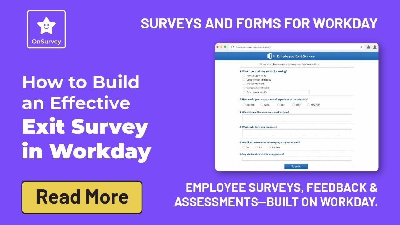 Employee Exit Surveys in Workday: End-to-End Demo with OnSurvey