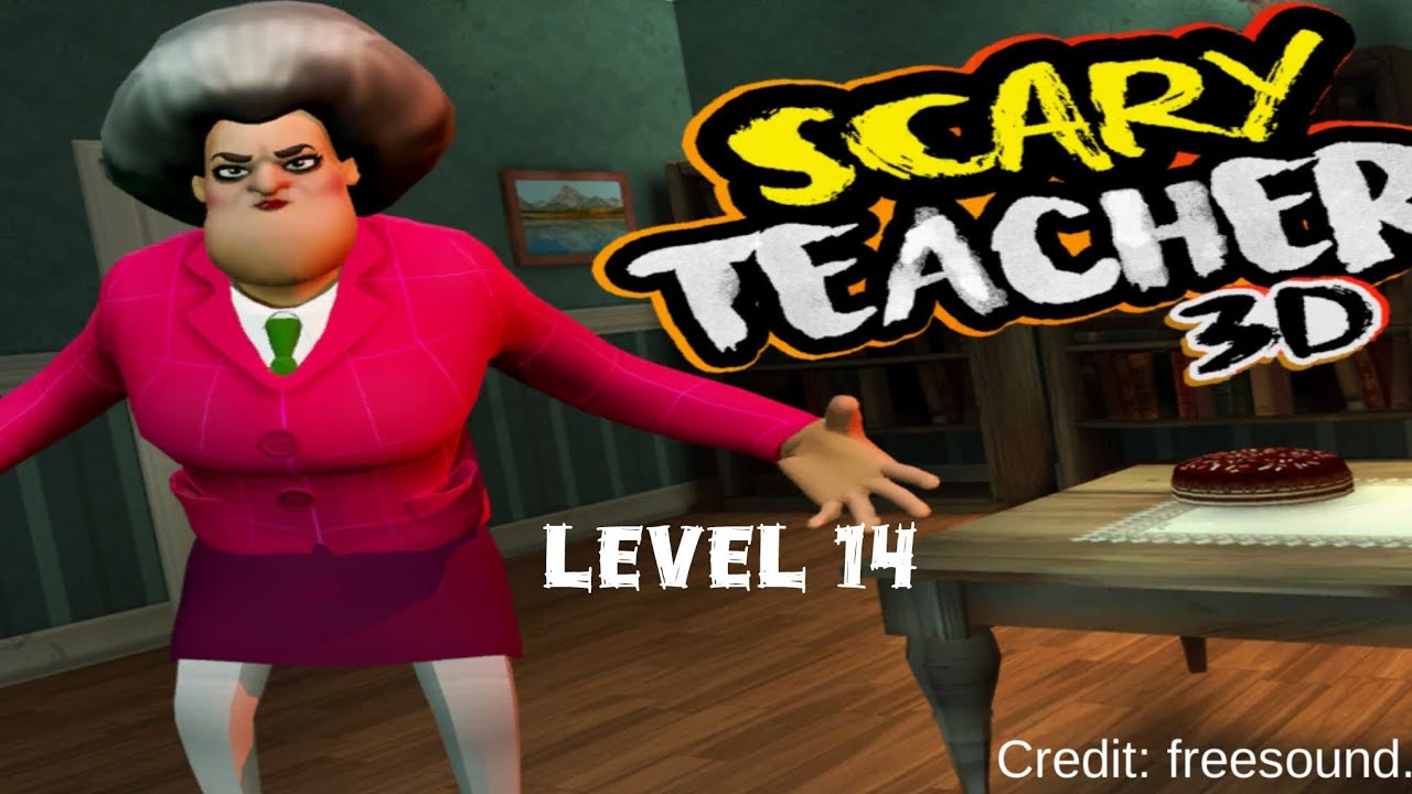 Scary teacher 3d Level 14🎮honey bee😱🔴#viral #video #trending #popular #fypシ #scaryteacher3d 