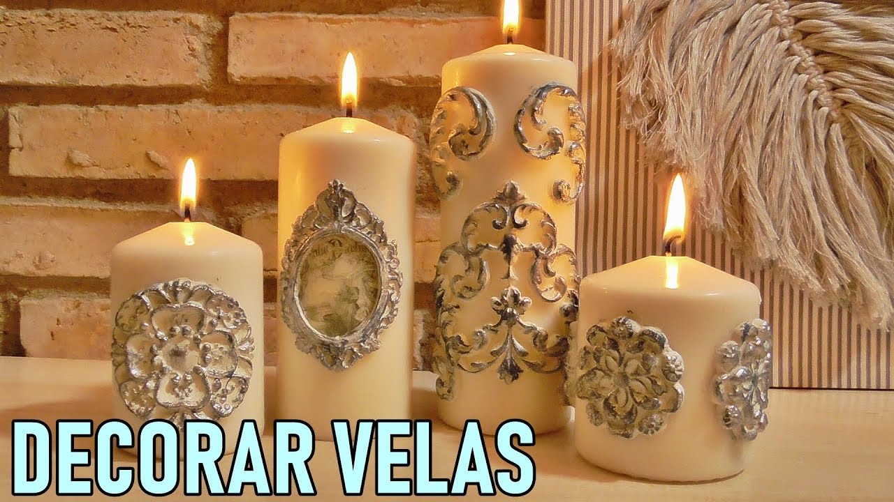 Cómo decorar velas con Masa de secado al aire. Trucos caseros de decoración
