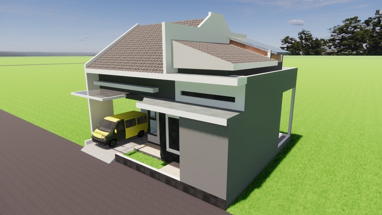 Atap minimalis modern rumah  9x8, sirkulasi sehat