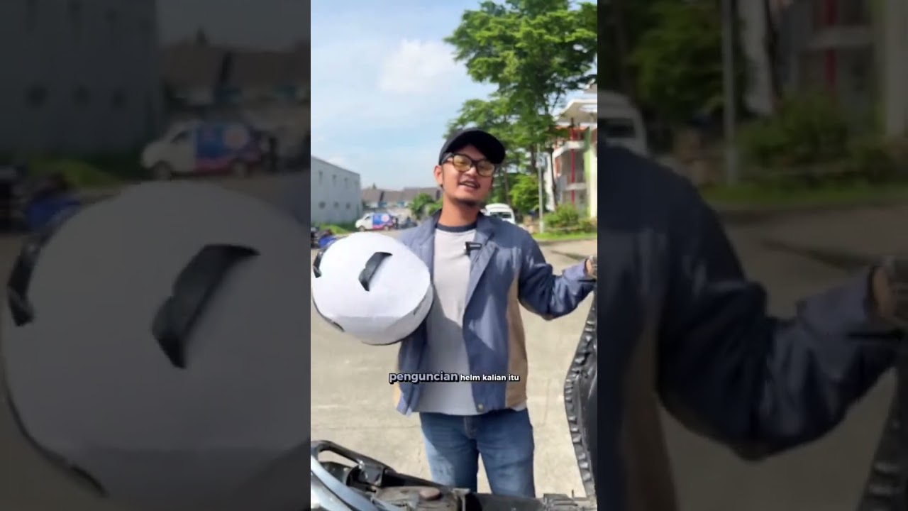 nah minju kasih nih tips biar helm kalian aman nih gak di ambil sama maling 😋🤗 #helmsni #fypシ