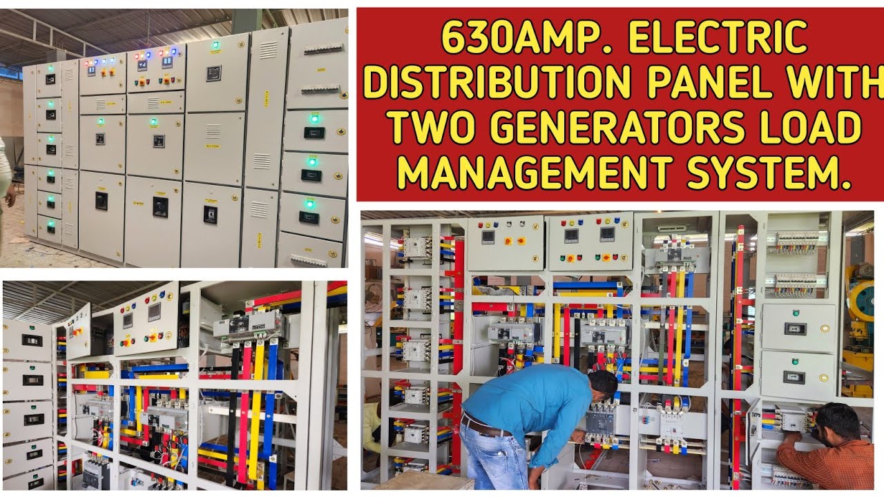 Electric Power Distribution with Generators Load Management Panel, 630Amp. System...