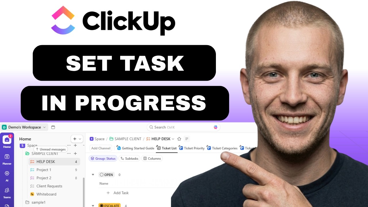 How to set a task as in progress in ClickUp (full guide 2026)