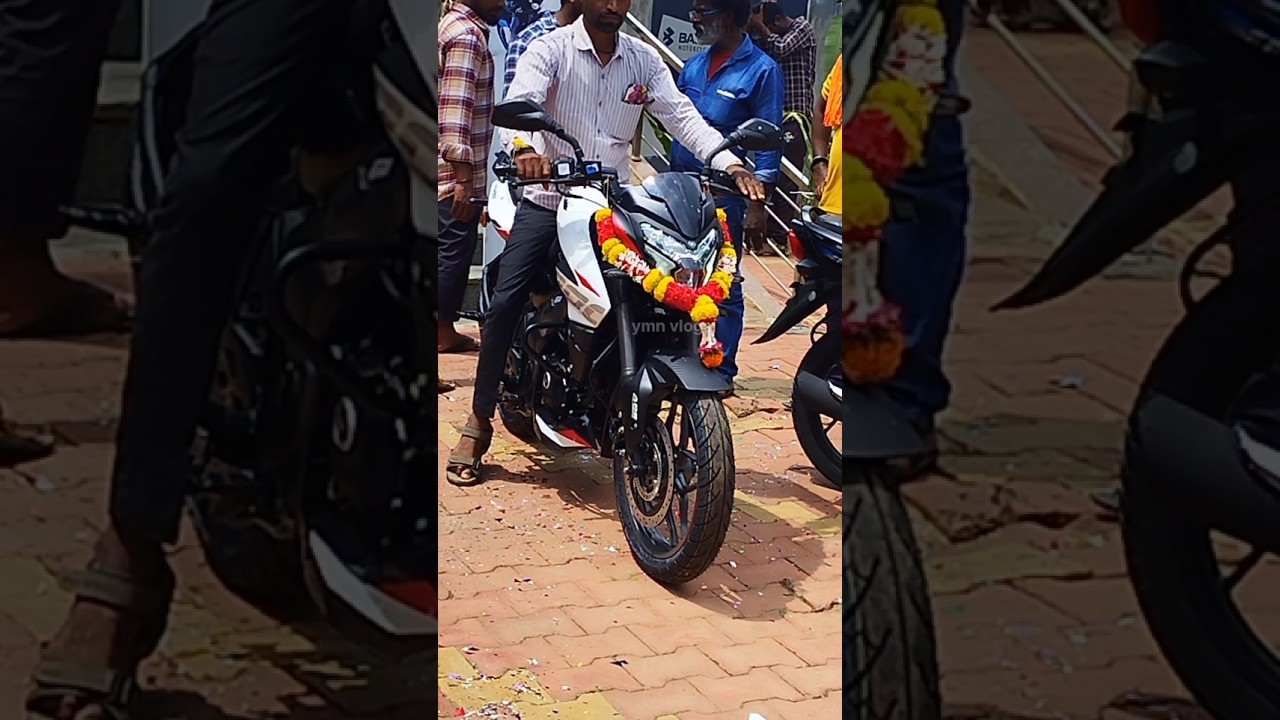 brand new bajaj pulsar NS200 whitecolor delivery 🤍 🤍 bike  #foryou #video @ymnvlogs