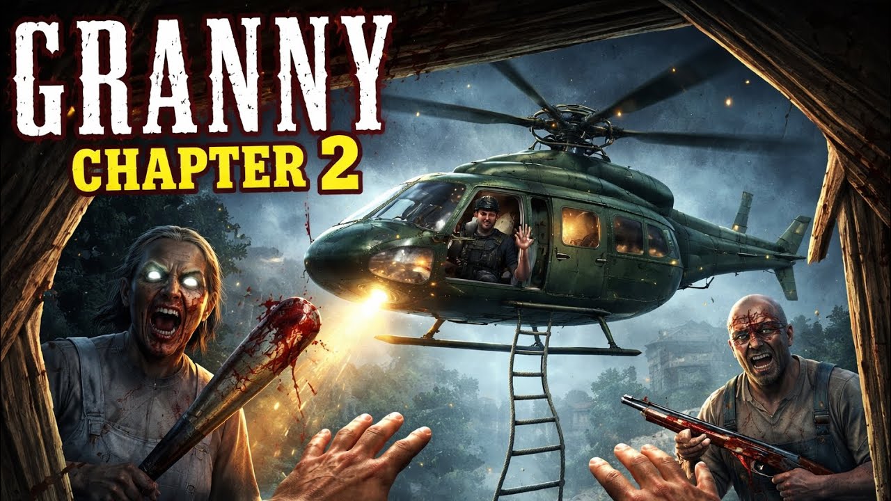 Granny chapter 2 helicopter escape|| granny