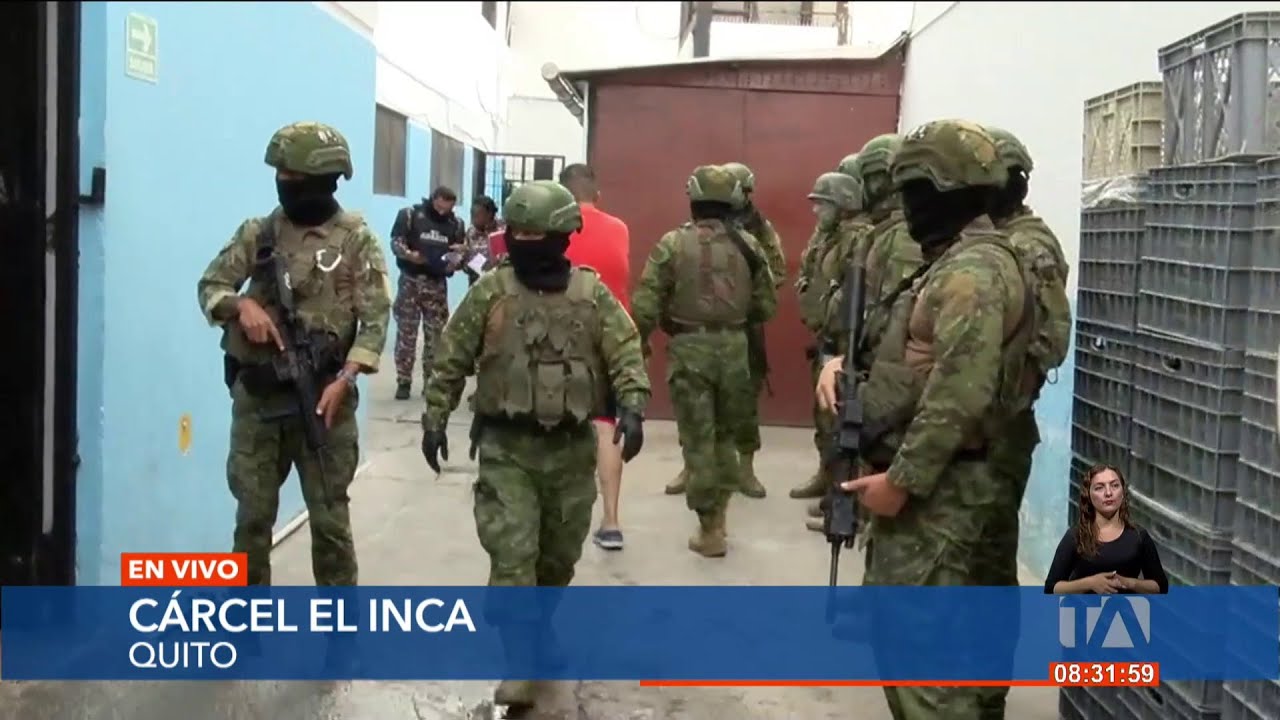 Las Fuerzas del Orden realizan un operativo de control en la Cárcel de El Inca, norte de Quito