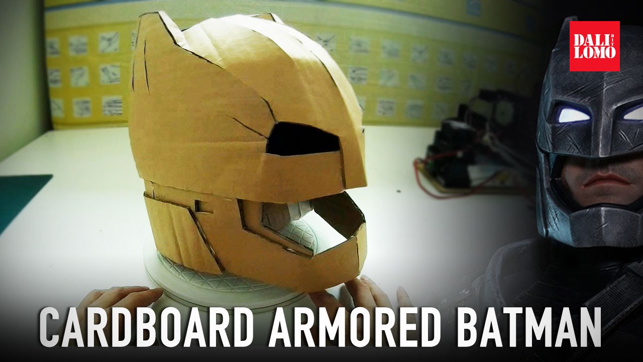 How to make Armored Batman Helmet Part 1 - Cardboard (free PDF) // DIY Costume